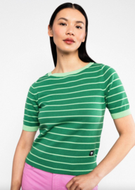 Blutsgeschwister Top Pretty Preppy -GreenPicnic Parade Stripes