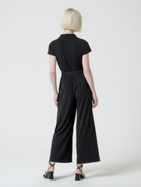 Surkana  Long Short Sleeve Jumpsuit-Black  515LIMA811