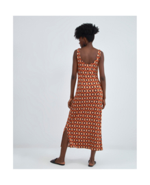 Surkana long dress with wide straps Orange 522MARE713