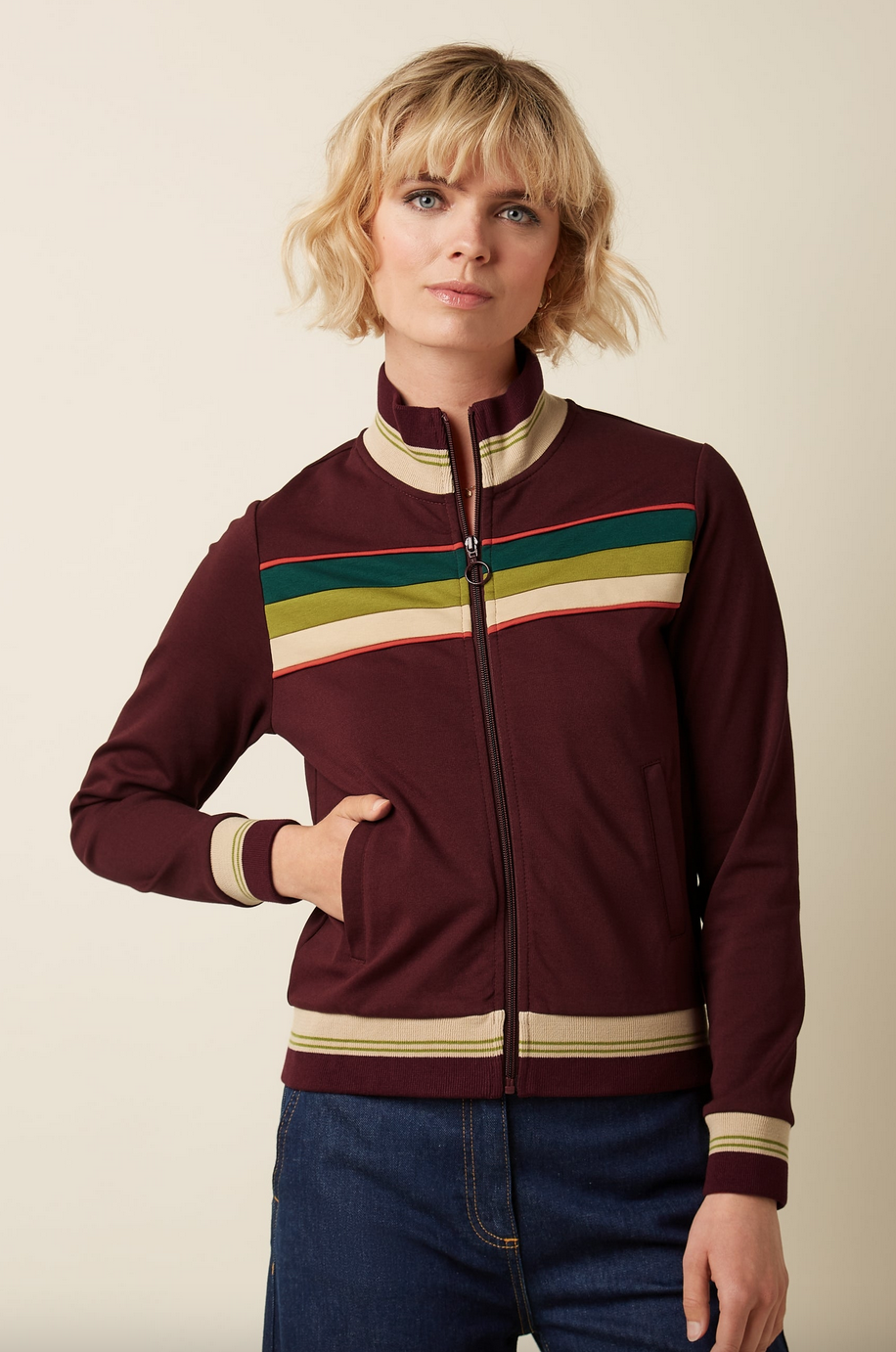 King Louie  Colorblock Coljack Daytona Sweat -Porto Red