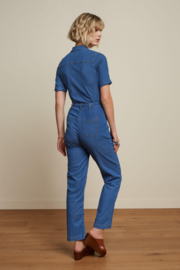 King Louie Gracie Jumpsuit Chambray- Denim Blue