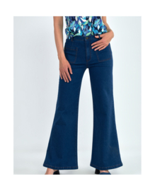 Surkana Bell-bottom trousers with front pockets blue 522LIDY525