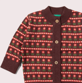 Little Green Radicals-  Collecting Flowers  Knitted Gardigan