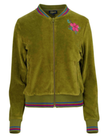 LaLamour-Nora Bomber Velour-Sphagnum