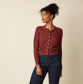 King Louie  Sofie Cardi Match Knit- Spicy Brown