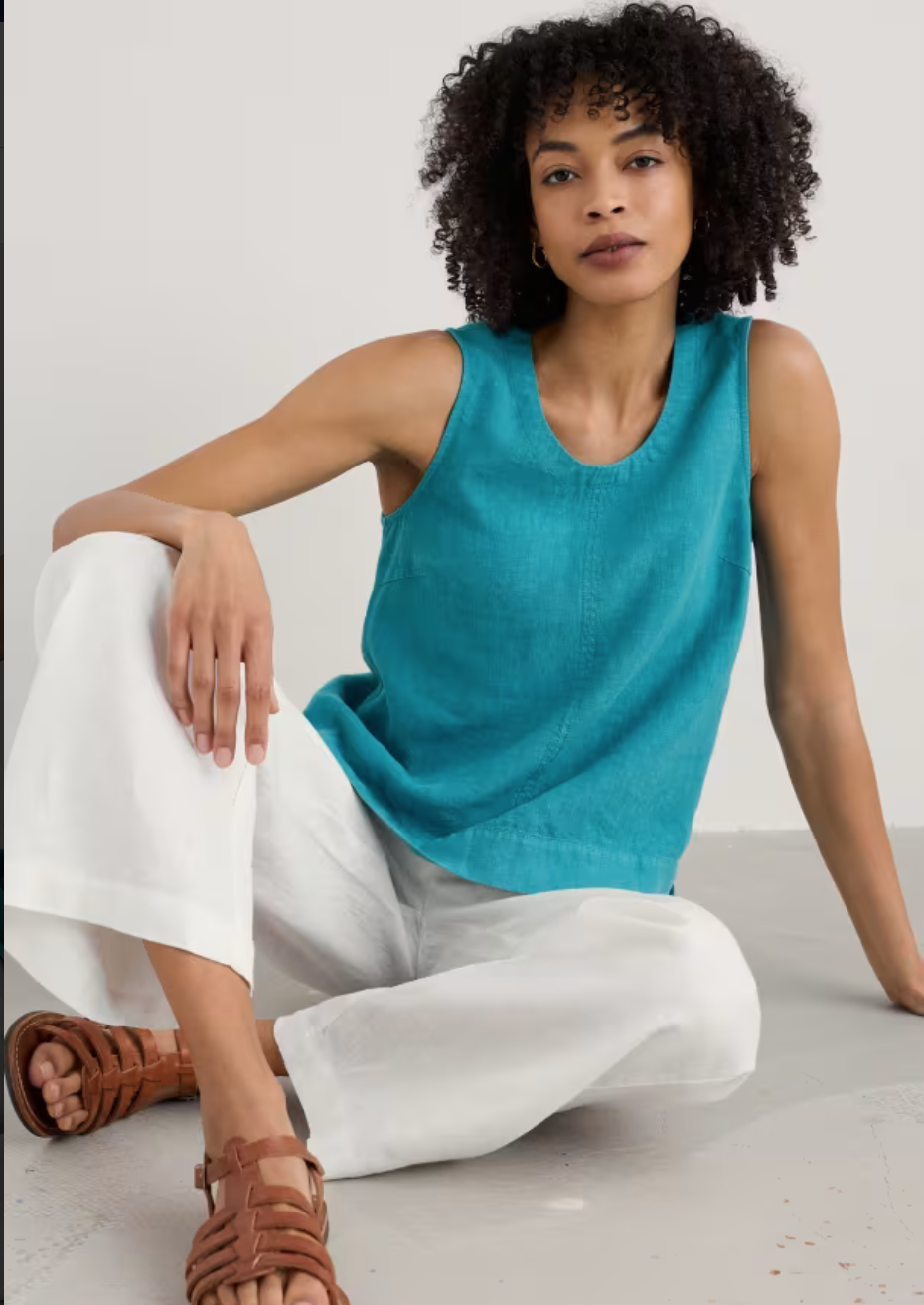 Seasalt Lighthouse Station Vest -Azurite