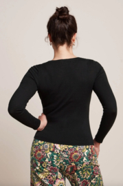 King Louie  Cardi roundneck Cocoon - Black