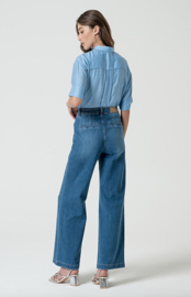 Surkana Flared Pants With Front Pockets- Blue  515KAIM521