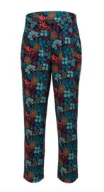 LaLamour-Brooklyn Trousers Slow Bloomer- Navy Peony