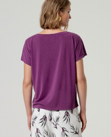 Surkana  Sleeveless V-Neck T-shirt-Purple  526BAMO015