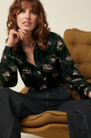 King Louie Maisie Blouse Dolly-Black