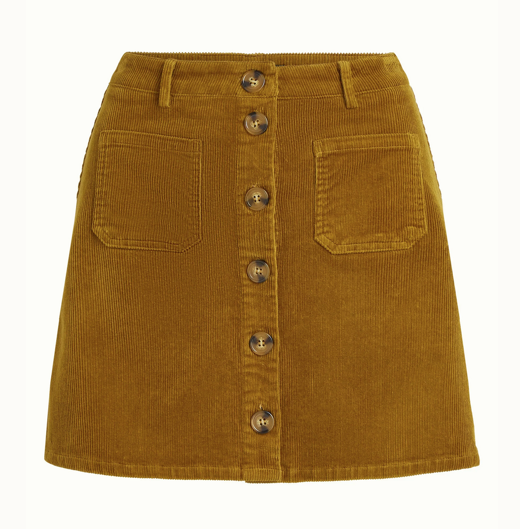 King Louie Garbo Skirt Corduroy-Golden Brown