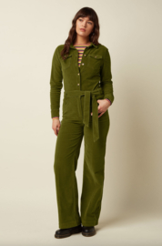 King Louie Mia Jumpsuit Baby Cord- Posey Green