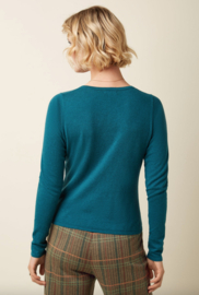King Louie  Cardi roundneck Cocoon - Spruced Green
