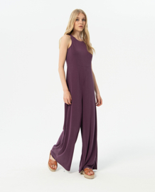 Surkana Strapless Jumpsuit and Wide Trousers Maroon 524ESAL818