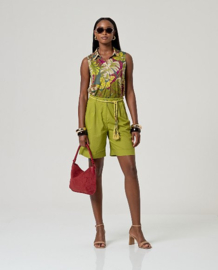 Surkana  Sleeveless Shirt-Green  526MILE117