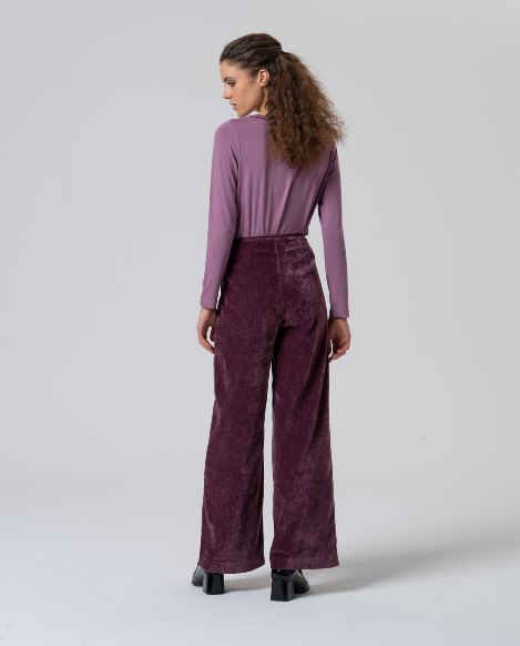 Surkana  Wide Pants -Dark Violet 565LIVE523