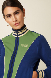 King Louie -Colorblock Coljack Daytona Sweat - Beacon Blue