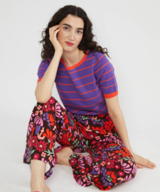 Blutsgeschwister Top Pretty Preppy Bold Lilac Ribbons Stripes