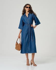 Surkana-Long Shirt Dress-Blue 516INCA722