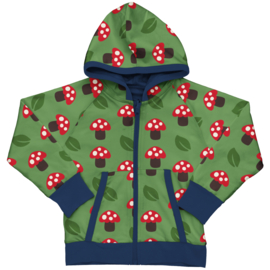 Maxomorra Cardigan Hood Reversible Mushroom