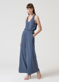 Surkana  V-Neck Top-Indigo  525LIXX015