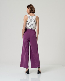Surkana Wide Leg Pants-Purple  526BAMO018