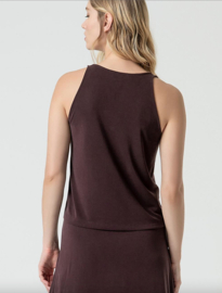Surkana  V-Neck Top-Brown  525LIXX015