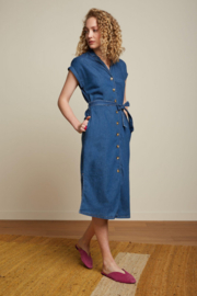 King Louie Irene Dress Chambray- Denim Blue