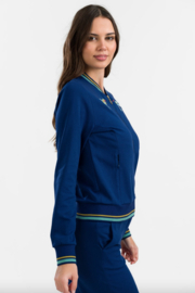LaLamour-Nora Bomber Jacket- Punta Di Roma Navy