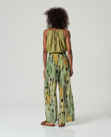 Surkana  Wide Leg Pants-Green  526MIZY524