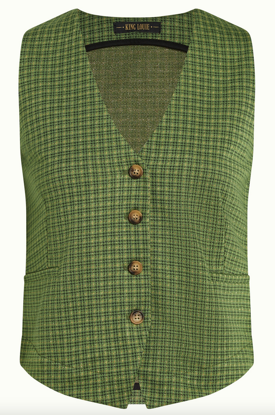 King Louie Frederica Pants-Ivy Check-Guacemole