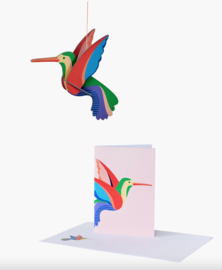 Studio Roof Pop Out Card - Hummingbird