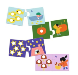 Djeco - duo puzzel  "Eerste Cijfers" DJ08272