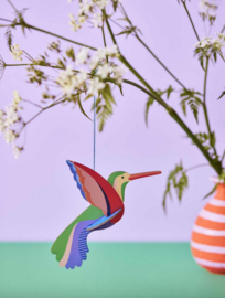 Studio Roof Pop Out Card - Hummingbird