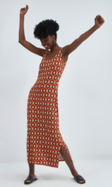 Surkana long dress with wide straps Orange 522MARE713