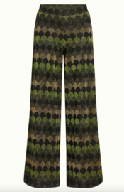 King Louie Border Palazzo Pants -Diva Jacquard Olive Green