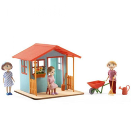 Djeco poppenhuis   tuinhuisje