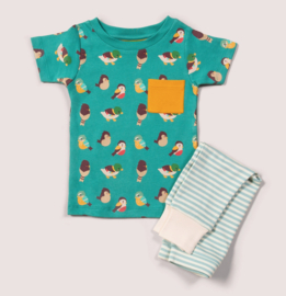 Little Green Radicals-Garden Birds Organic set T-shirt en broek