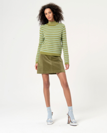 Surkana Striped Jumper Turtleneck Green 564ALZE231