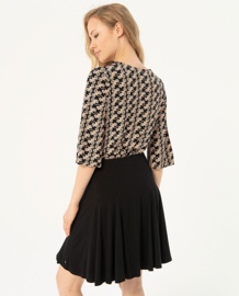 Surkana Short Skirt With Godets -Black 524ESVI612