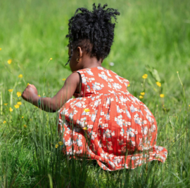 Little Green Radicals- Little Rabbits Reversible Pinny Dress