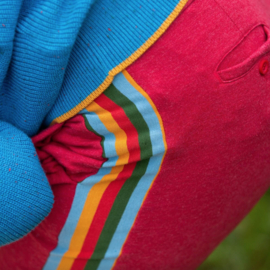 Little Green Radicals-  Red Rainbow Comfy Jogger Shorts