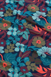 LaLamour-Pearl Dress-Slow Bloomer-Navy Peony
