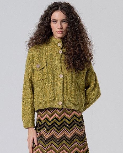 Surkana  Oversized Cable Knit Cardigan 565NIAR333