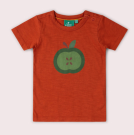Little Green Radicals- Apple A Day Short sleeve Popper  T-shirt