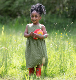 Little Green Radicals- Little Rabbits Reversible Pinny Dress