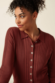 King Louie  Sofie Cardi Match Knit- Spicy Brown