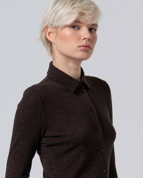 Surkana Shirt  Chocolate 565IRLU111