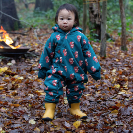 Little Green Radicals-  Red foxes Sherpa Lined Snowsuit